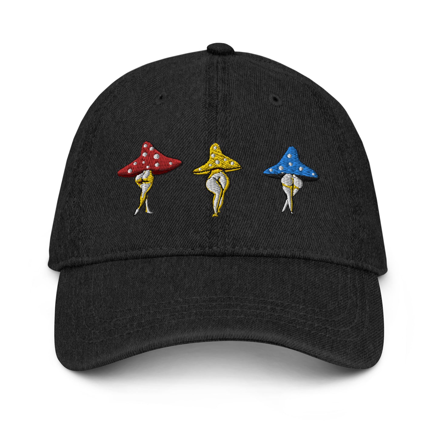 Cute Primary Color Mushroom Lady Hat, Red Blue and Yellow