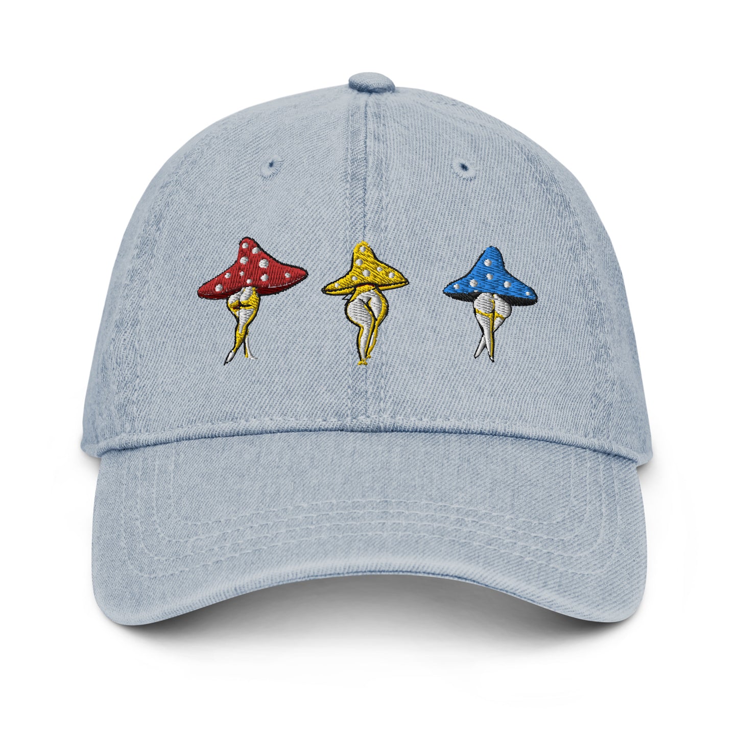 Cute Primary Color Mushroom Lady Hat, Red Blue and Yellow