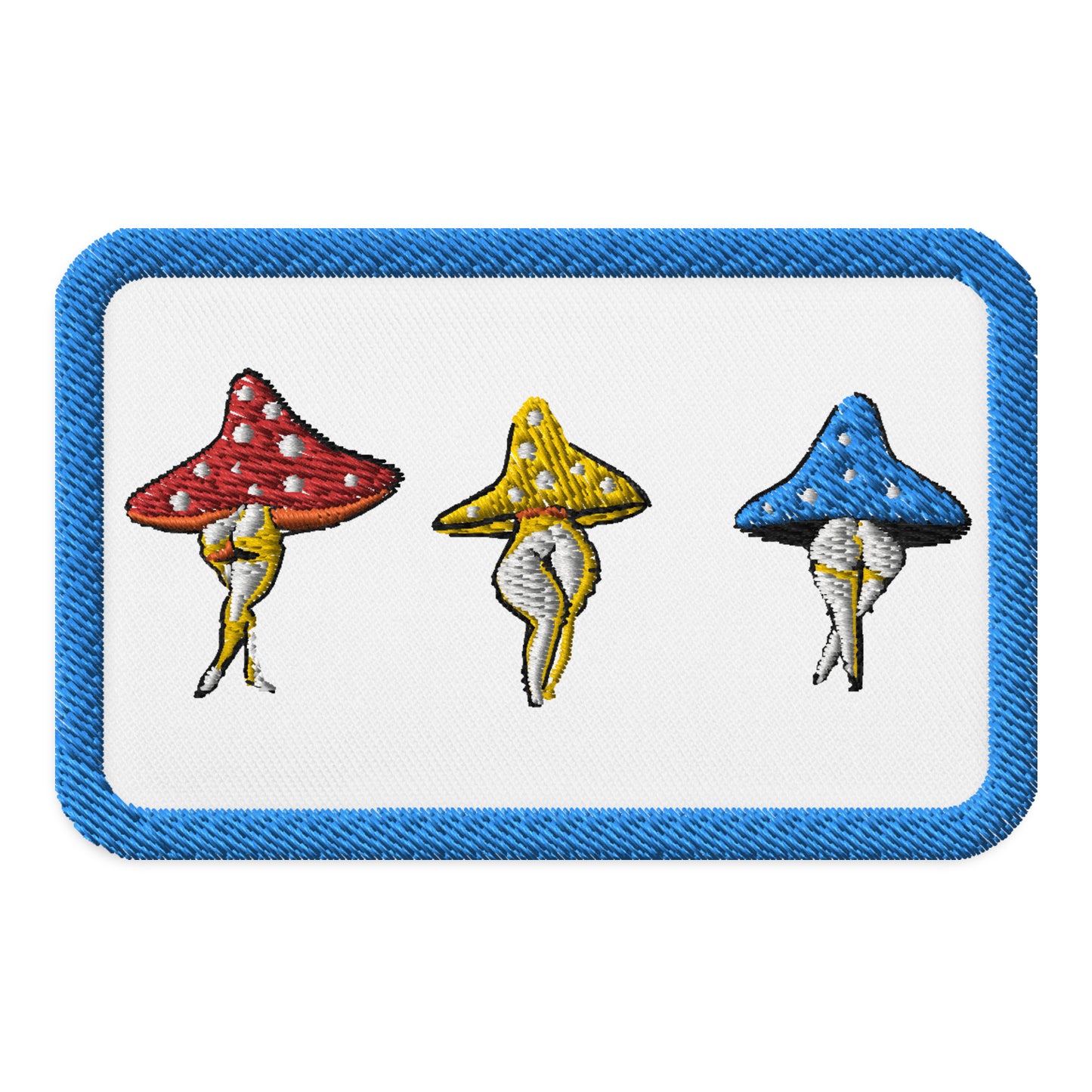 Mushroom Ladies Embroidered Patch Heat