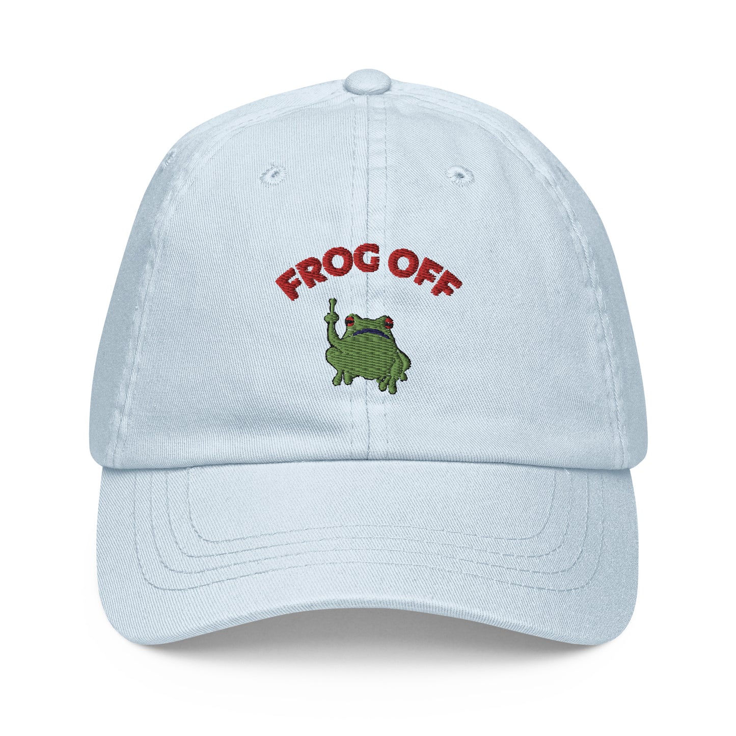 Cute Frog Pastel Embroidered Hat