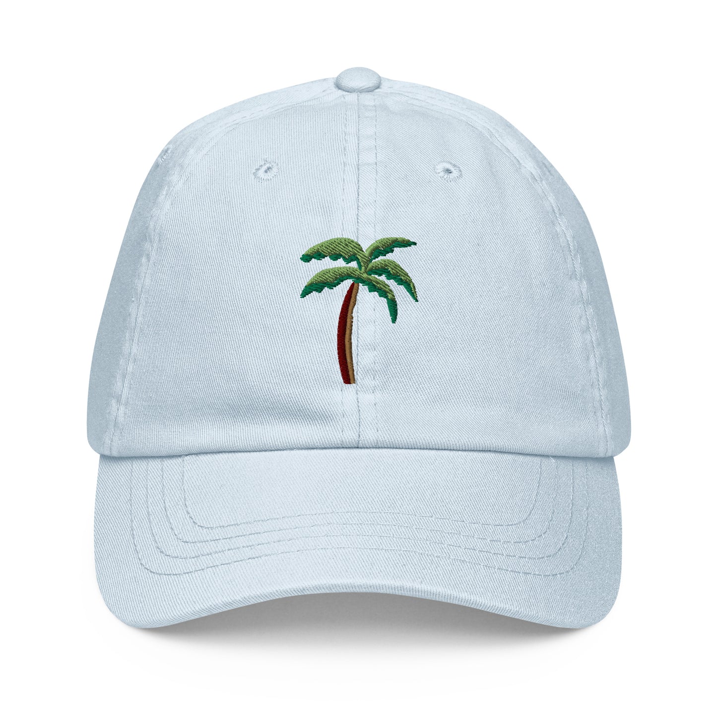 Pastel palm tree embroidered baseball hat, cute embroidered palm tree hat