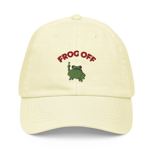 Cute Frog Pastel Embroidered Hat