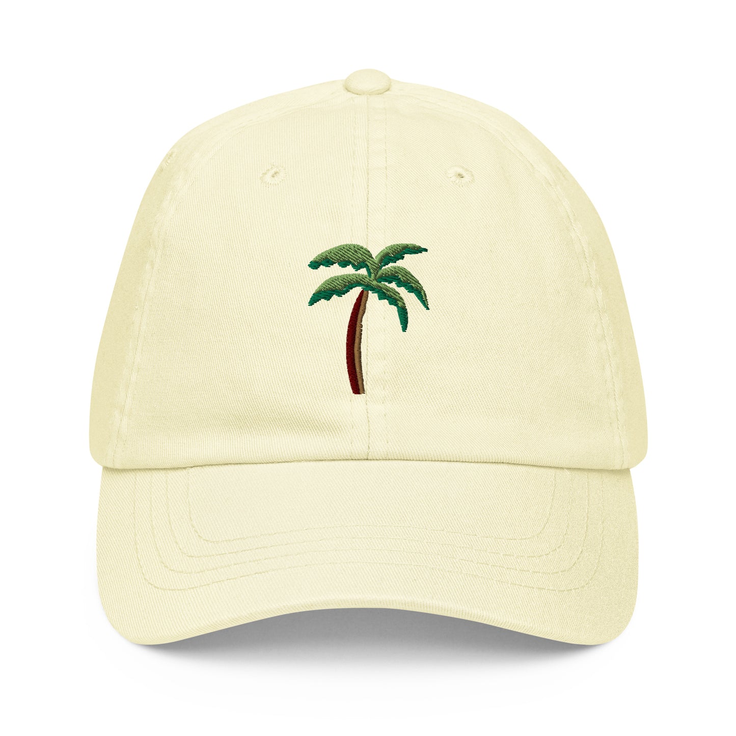 Pastel palm tree embroidered baseball hat, cute embroidered palm tree hat