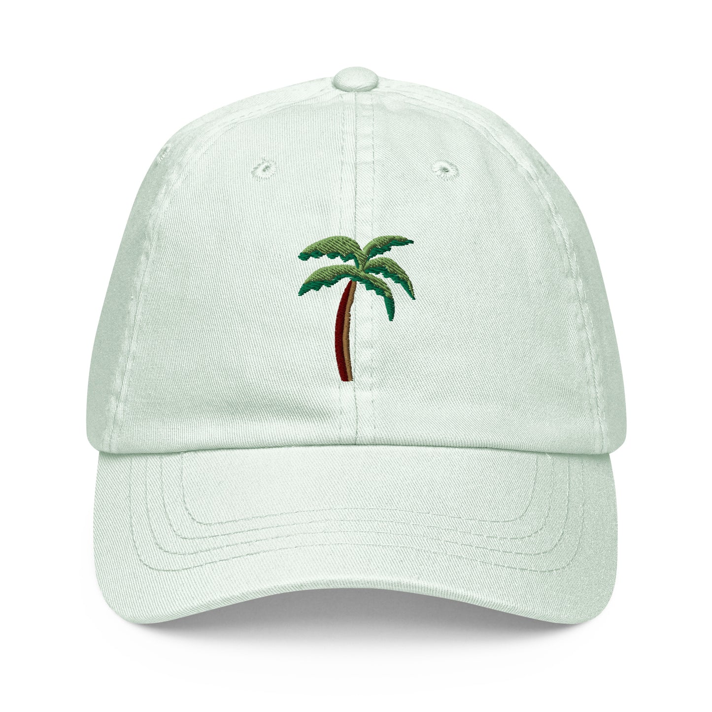 Pastel palm tree embroidered baseball hat, cute embroidered palm tree hat