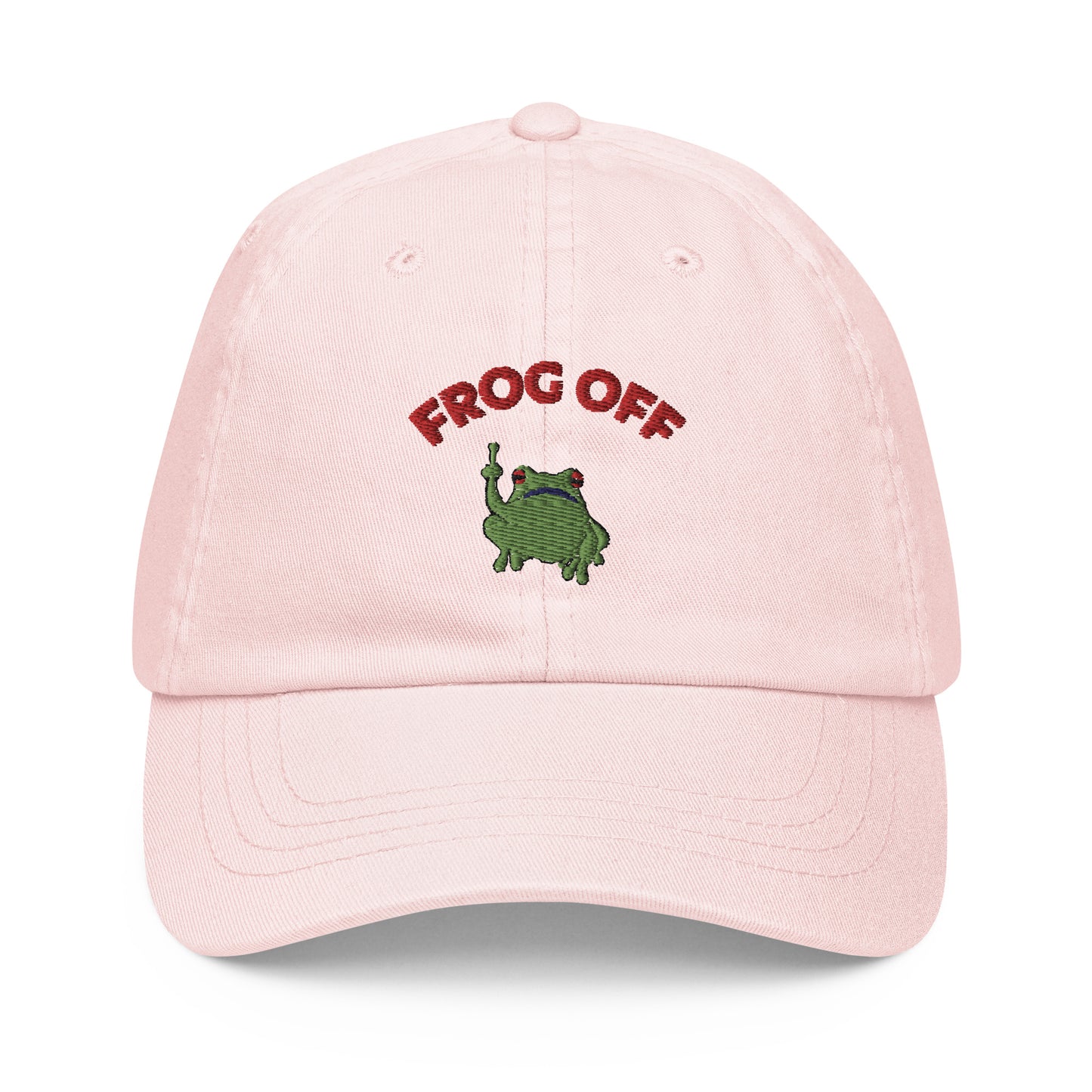 Cute Frog Pastel Embroidered Hat