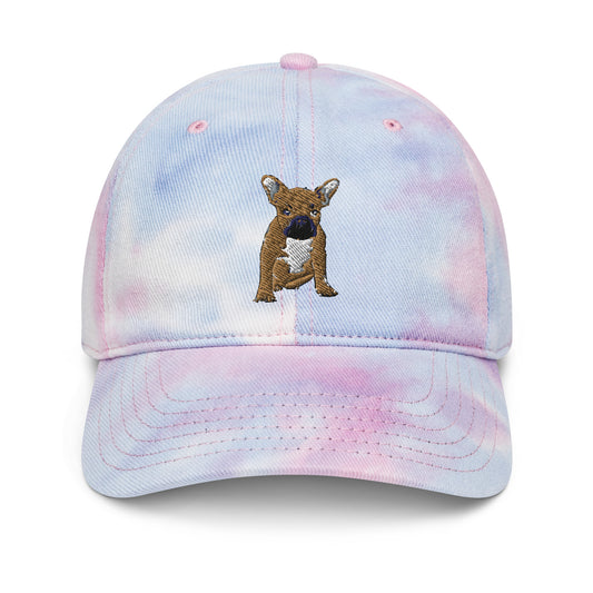 French Bulldog Embroidered Tie Dye Hat