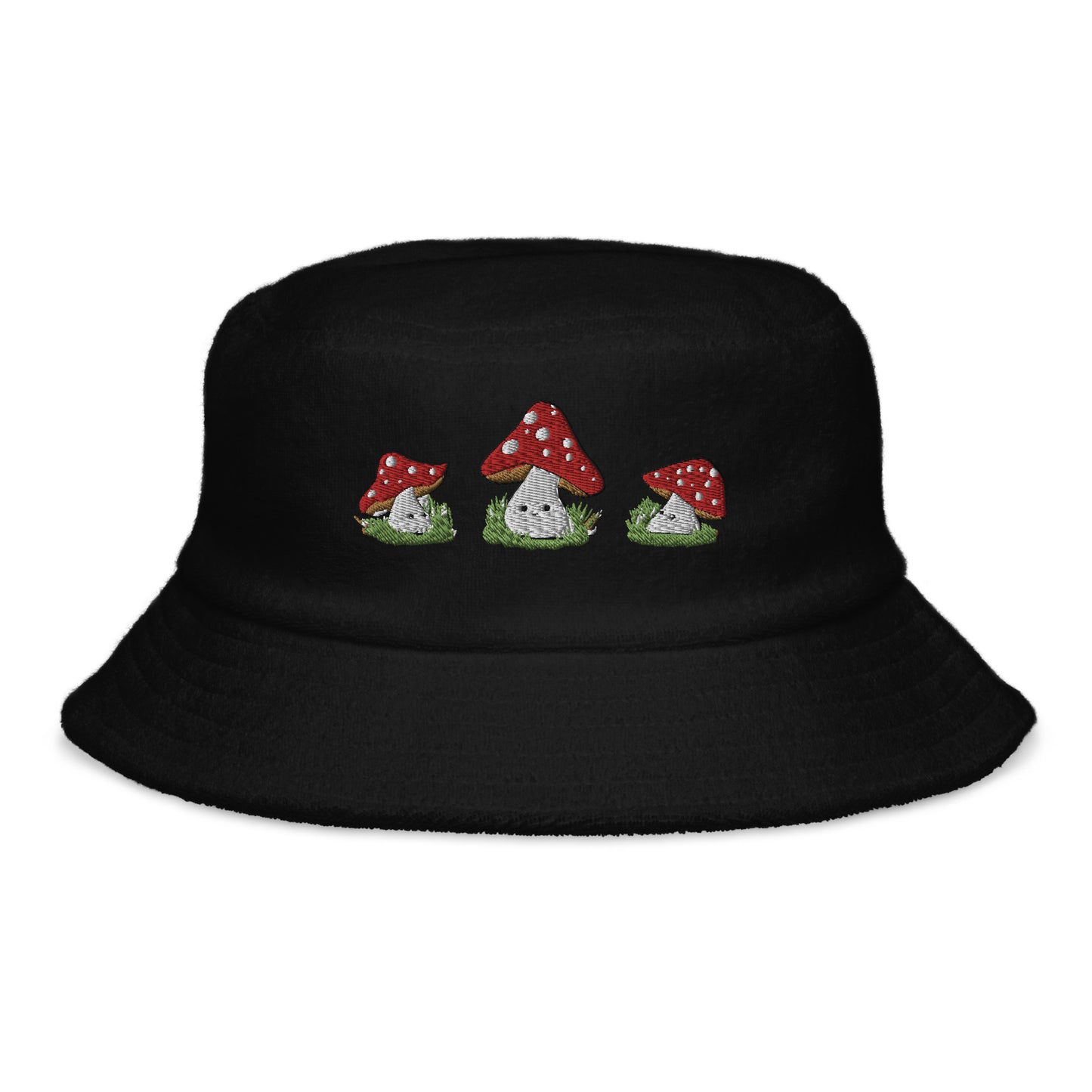 Cute Mushroom Embroidered Bucket Hat