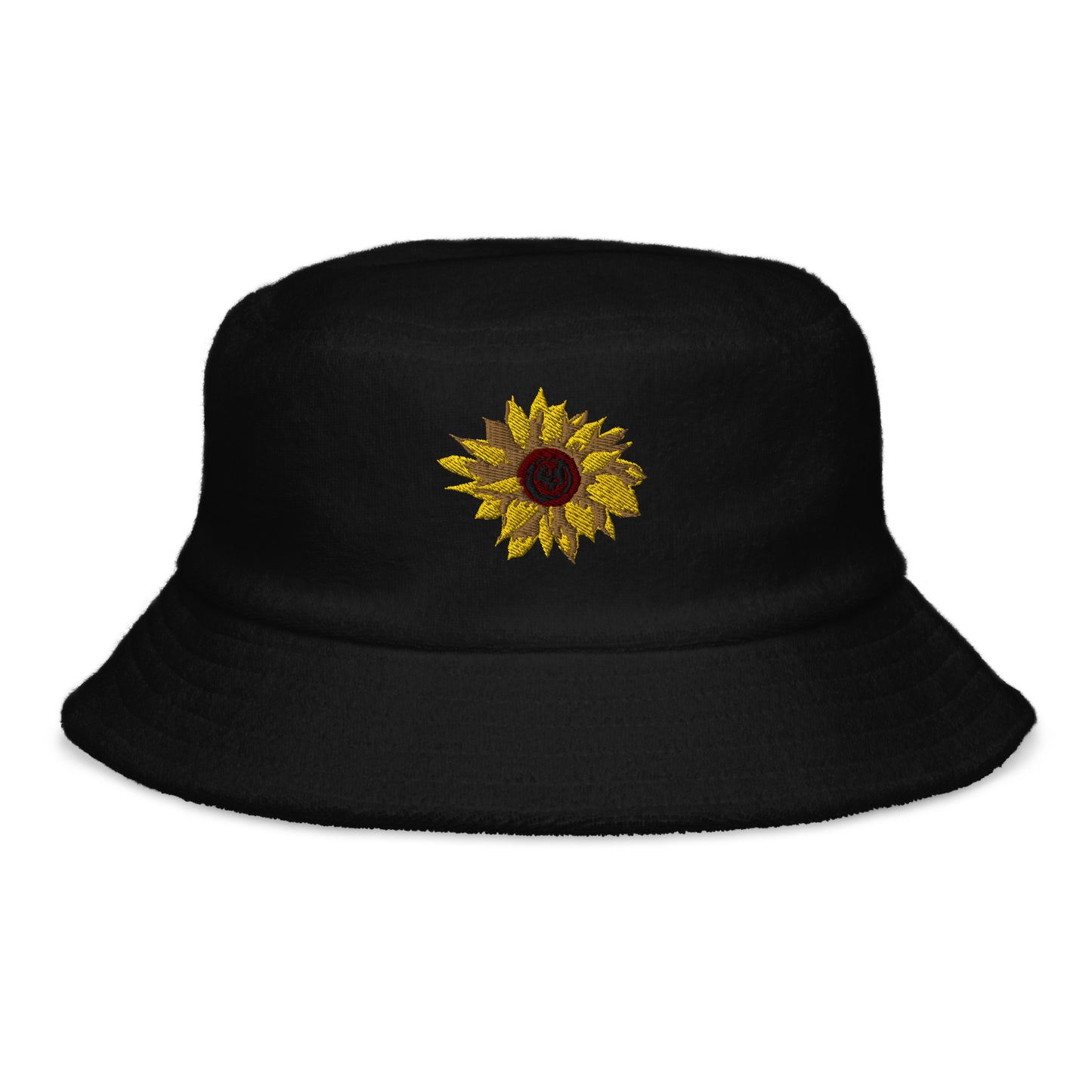 Embroidered Sunflower Bucket Hat, Gift for friends embroidered bucket hat, cute flower lover gift idea