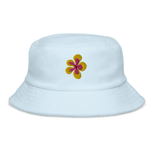 Embroidered Flower Bucket Hat, Summer Bucket hat fun cute flower lover bucket hat, pretty flower embroidery, gift for her