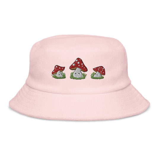 Cute Mushroom Embroidered Bucket Hat