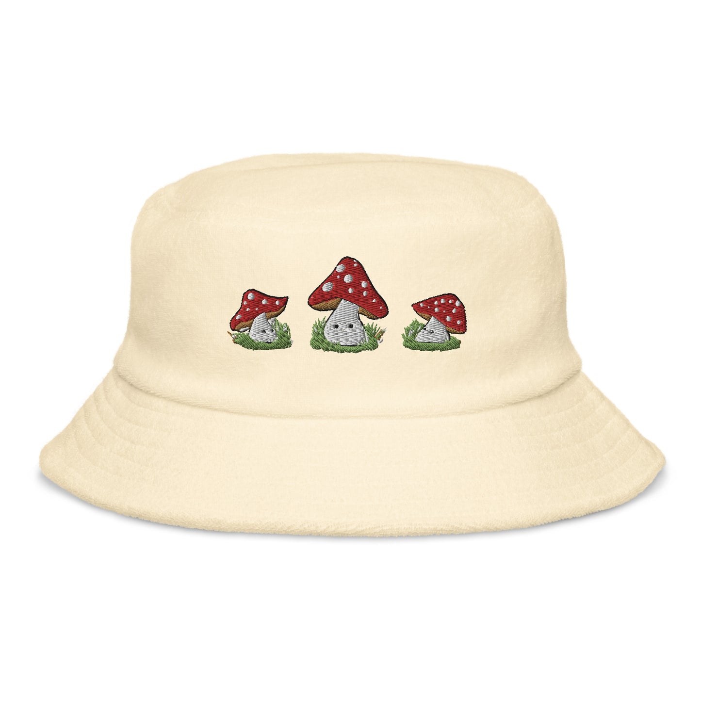 Cute Mushroom Embroidered Bucket Hat