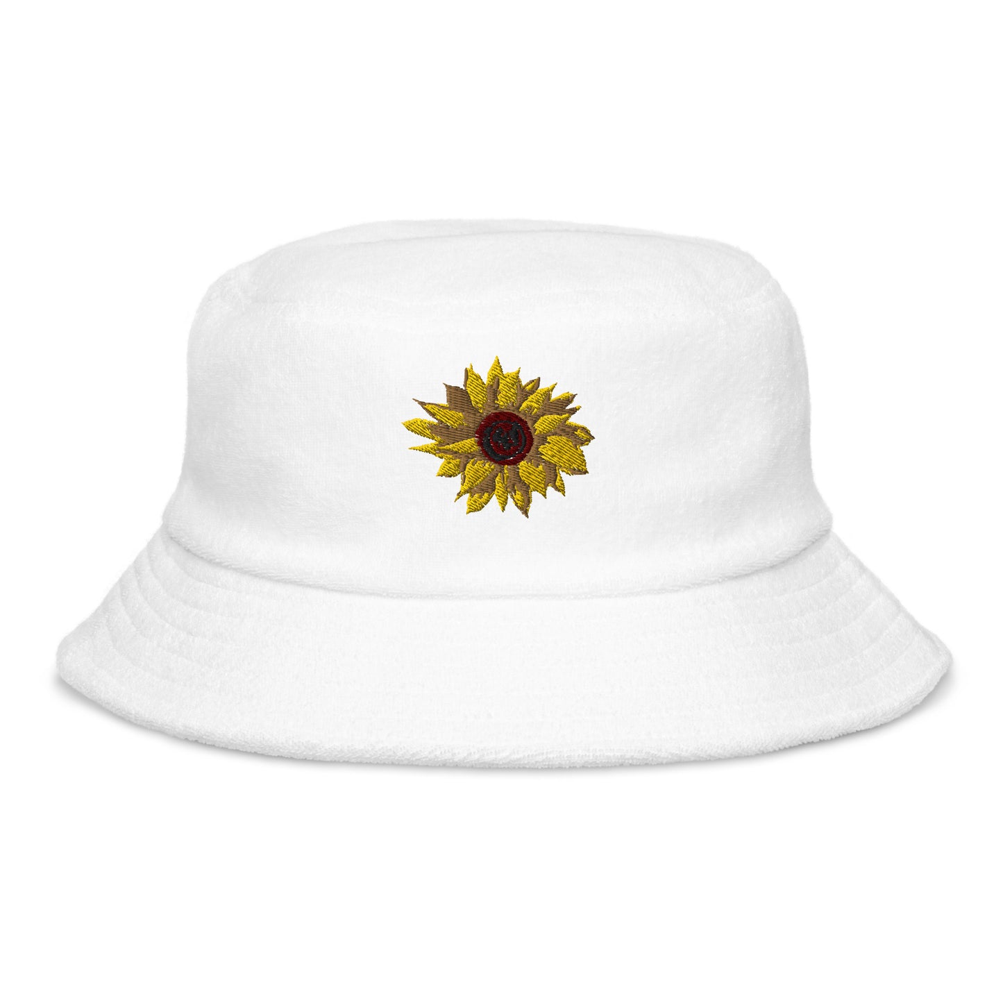 Embroidered Sunflower Bucket Hat, Gift for friends embroidered bucket hat, cute flower lover gift idea