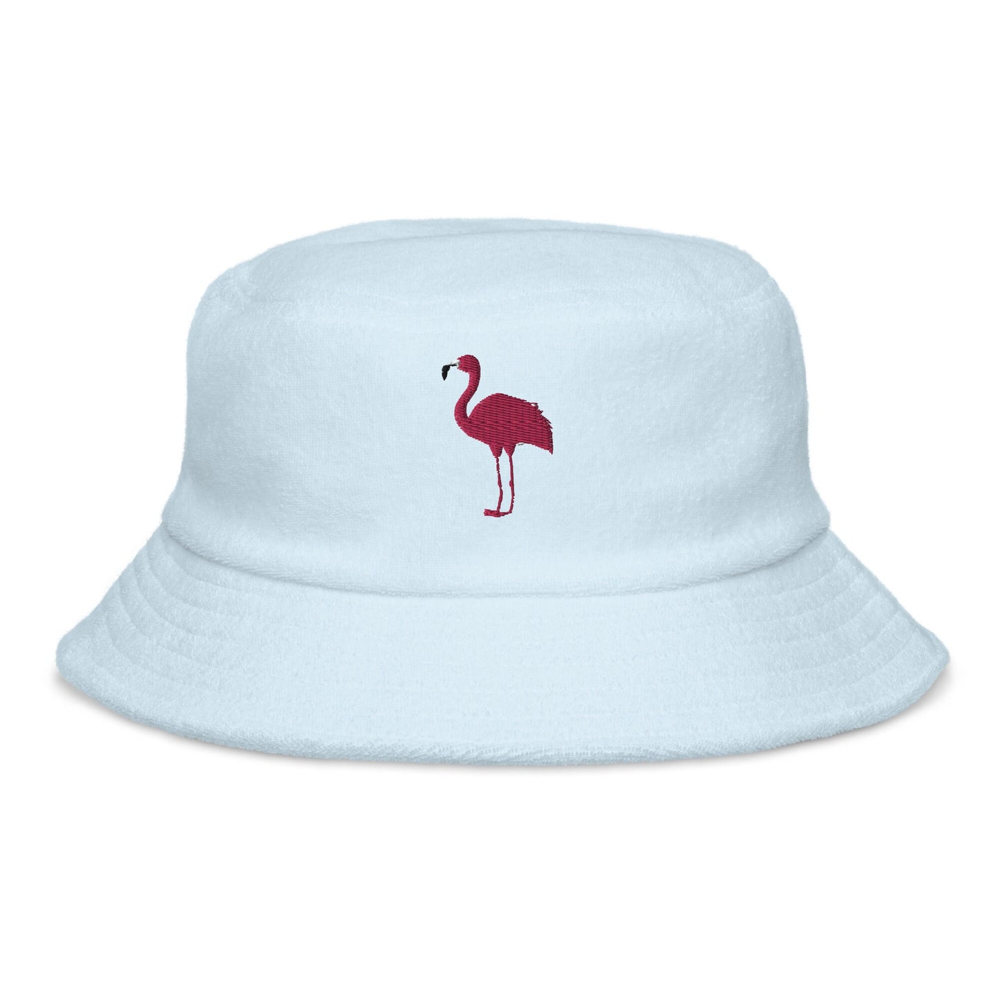 Pink Pretty Embroidered Flamingo Bucket Hat, Flamingo Bucket Hat, Flamingo Lover Gift, Summer Fun Bucket Hat