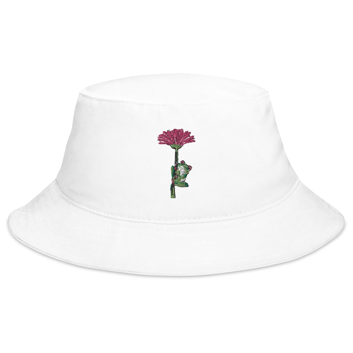 Cute Frog On Flower Bucket Hat, Summer Bucket Hat, Pretty Frog Lover Gift, Festival summer hat, Fun cute Hat, Festival Outfit hat, Frog Fun