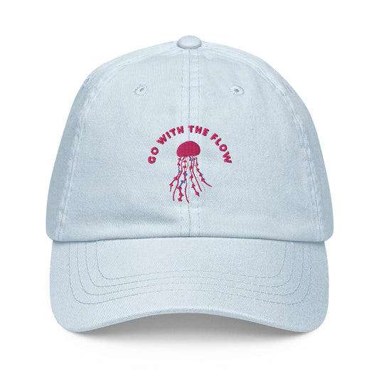 Pastel Jellyfish Funny Cute Summer baseball hat, Cute Pretty Jellyfish Embroidered Pastel Baseball hat