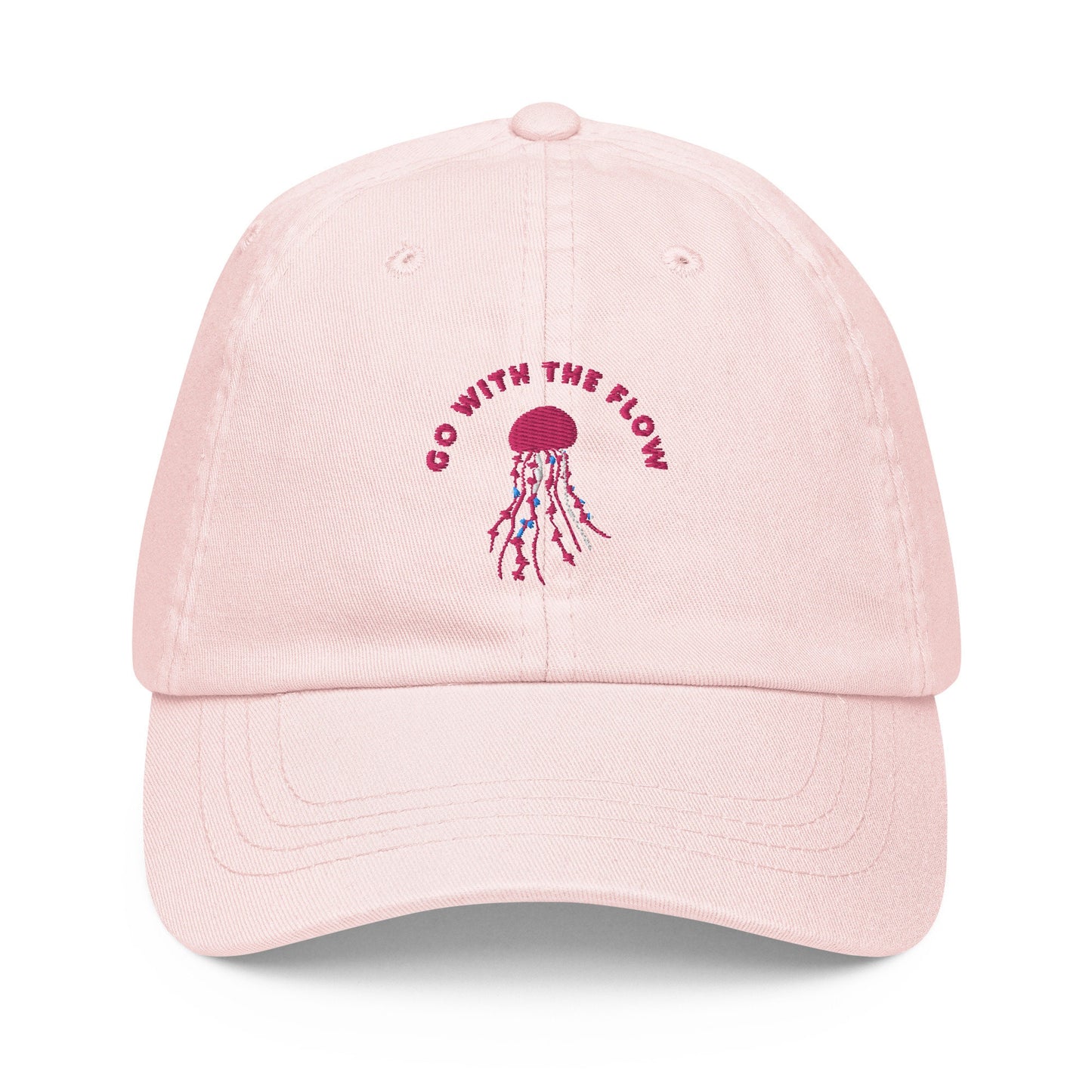 Pastel Jellyfish Funny Cute Summer baseball hat, Cute Pretty Jellyfish Embroidered Pastel Baseball hat