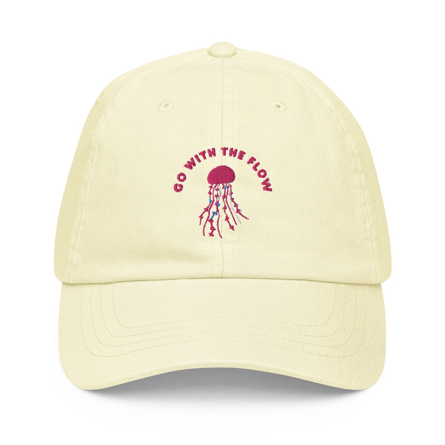 Pastel Jellyfish Funny Cute Summer baseball hat, Cute Pretty Jellyfish Embroidered Pastel Baseball hat