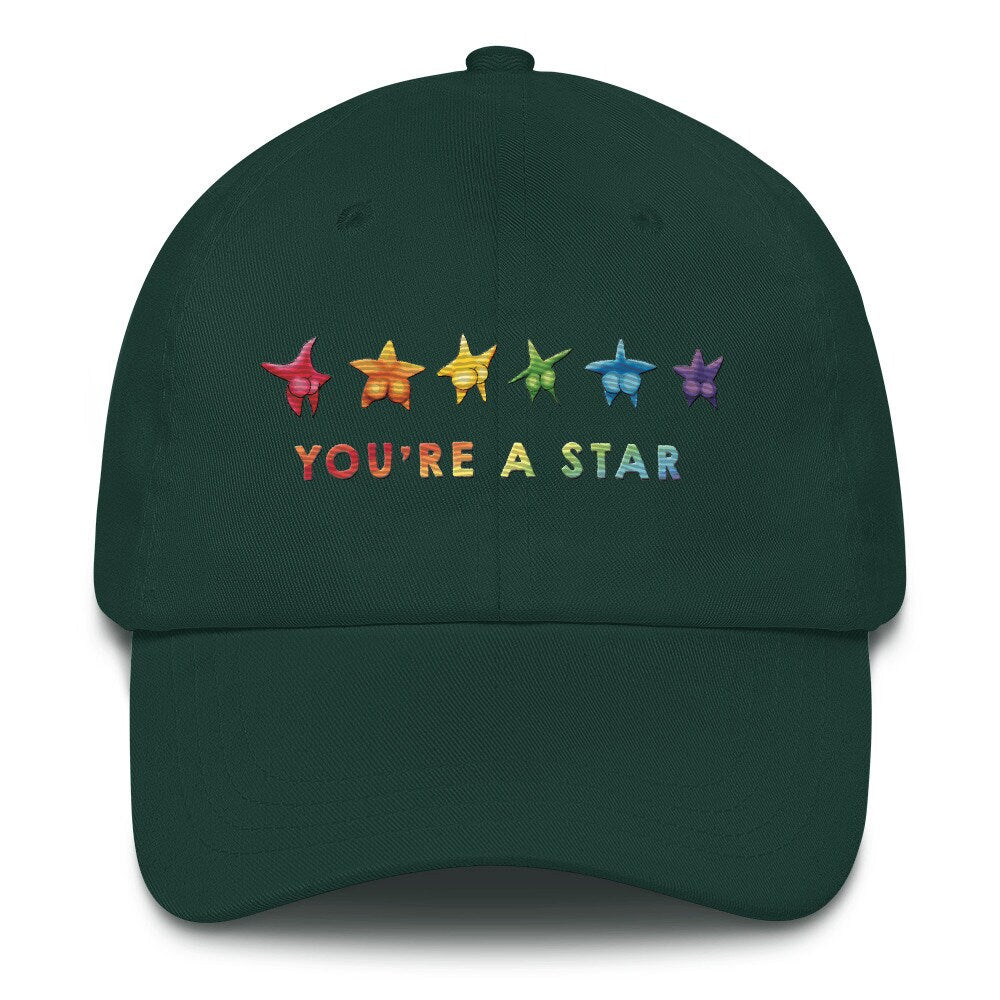 Embroidered Sexy Starfish Pun funny Rainbow Starfish Hat Summer Cute Baseball Hat