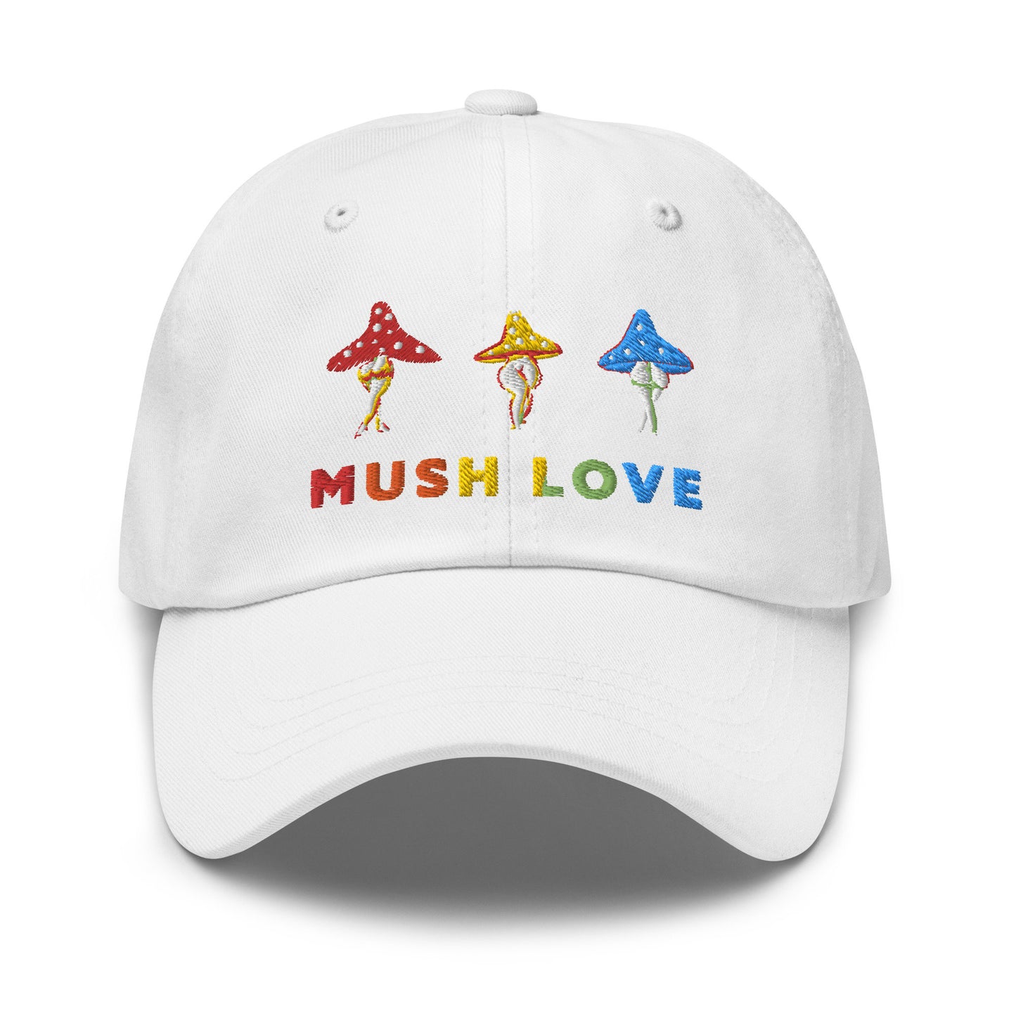 Rainbow Mushroom Lady Funny Hat Summer, Colorful Embroidery Trendy cute Magic Mushroom Hat, Sarcastic hat for men & women, Sexy Mushroom Fun