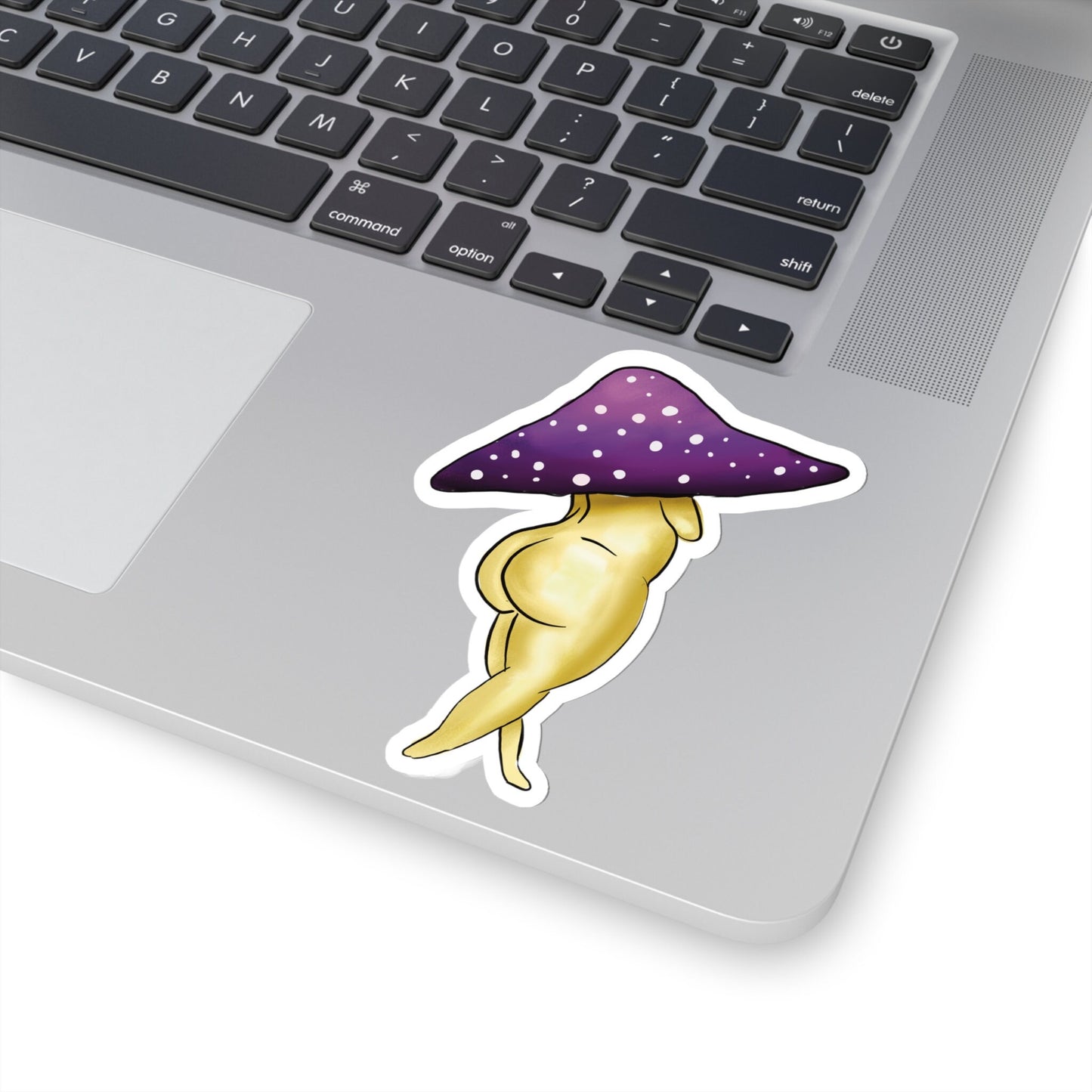 Purple Thick Mushroom Lady Sticker, Mushroom Sticker Art, Mushroom illustration art, Mushroom lady cute funny sticker, Thick sexy mushroom