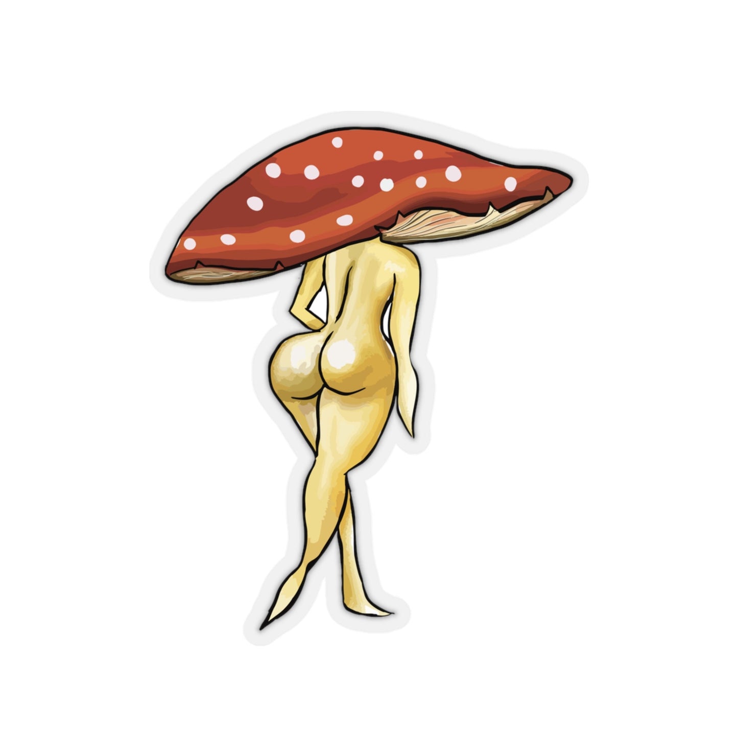 Red Sexy Mushroom Sticker, funny Sticker Mushroom, Mushroom art cute, Pretty Sexy Anime Sticker, NSFW Art