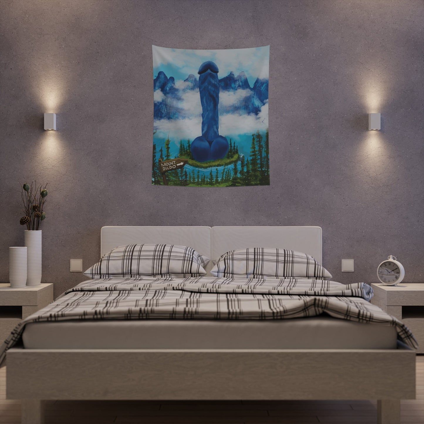 Funny NSFW Tapestry, Funny Hanging Wall Art, Mountain Nature Sexy Tapestry, Hilarious Tapestry quirky wall art, Home decor unique wall art