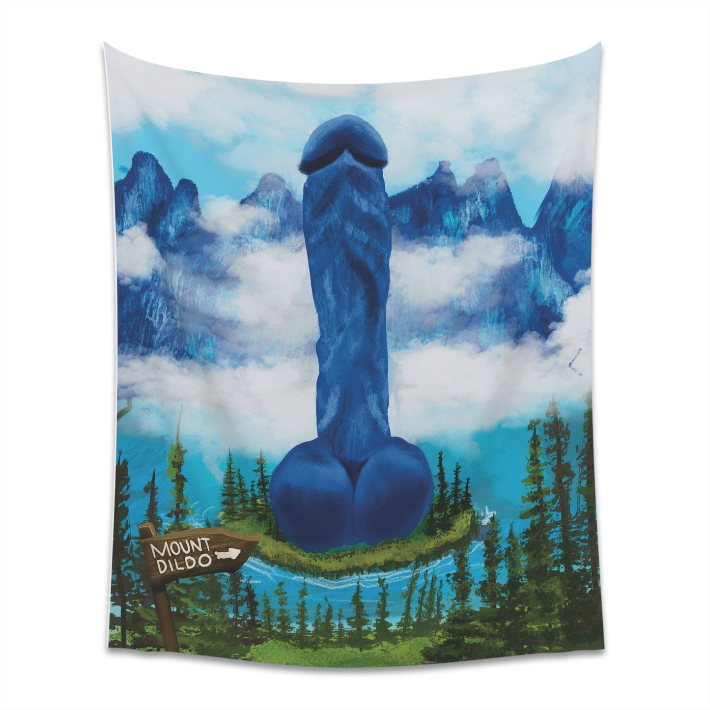 Funny NSFW Tapestry, Funny Hanging Wall Art, Mountain Nature Sexy Tapestry, Hilarious Tapestry quirky wall art, Home decor unique wall art