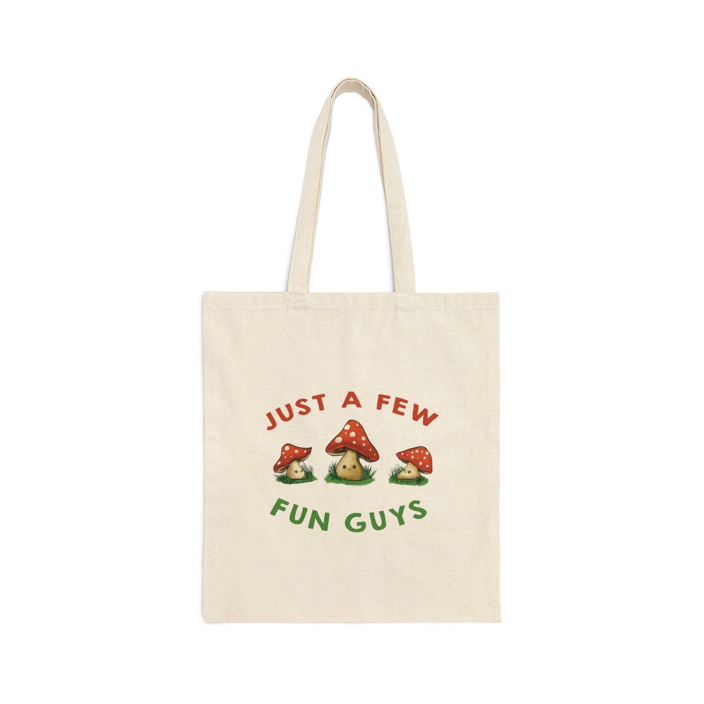 Mushroom Cute Funny Reusable Cotton Canvas Tote Bag, Mushroom Art illustration, cute Cotton tote bag Funny Pun Silly Sarcastic Reusable Bag