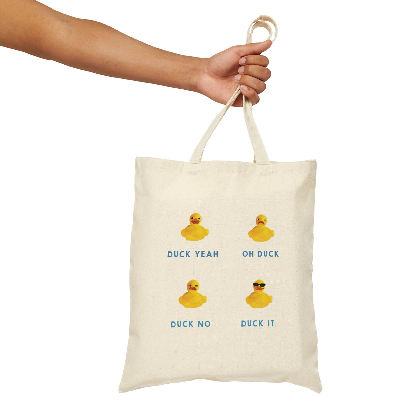 Duck it Funny Cute Cotton Canvas Tote Bag, Cute funny Duck Yeah, Duck it, Duck No, Oh duck Toe bag, funny tote bag, cute tote bag for kids