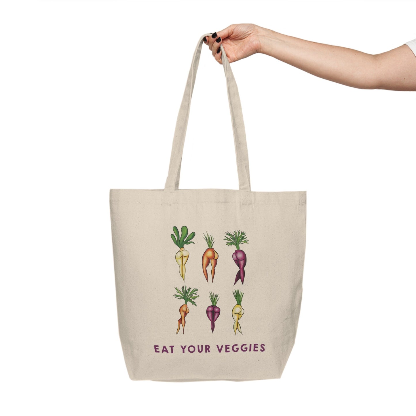 Large Grocery Shopping Bag, Farmers Market Cute Sexy Vegetable Bag Canvas Shopping Tote