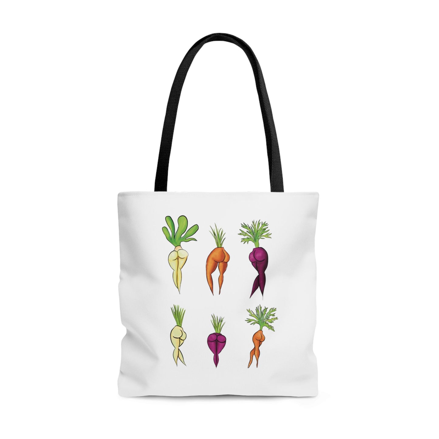 Cute Sexy Vegetable Lady, anime NSFW Grocery Shopping tote bag, carrot legs sexy cute funny tote, sarcastic tote bag, booty anime sexy NSFW