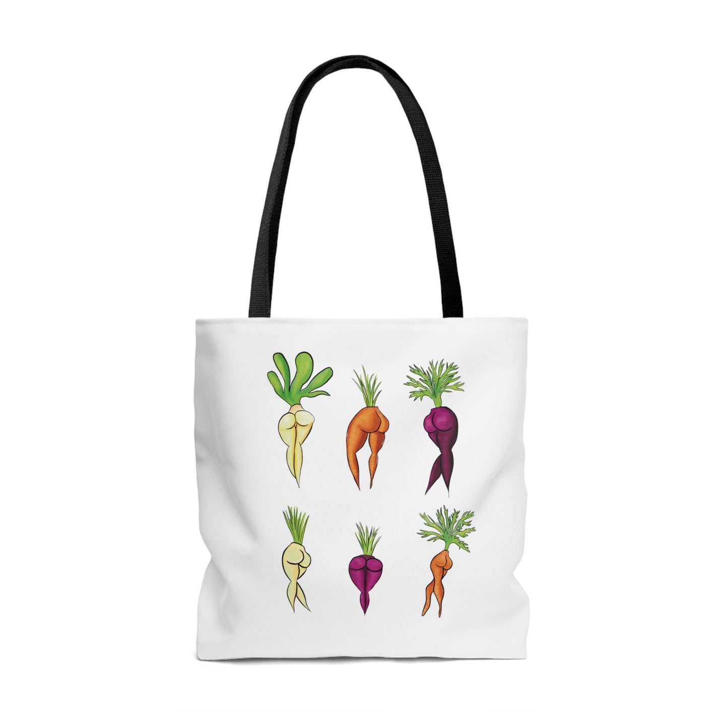 Cute Sexy Vegetable Lady, anime NSFW Grocery Shopping tote bag, carrot legs sexy cute funny tote, sarcastic tote bag, booty anime sexy NSFW