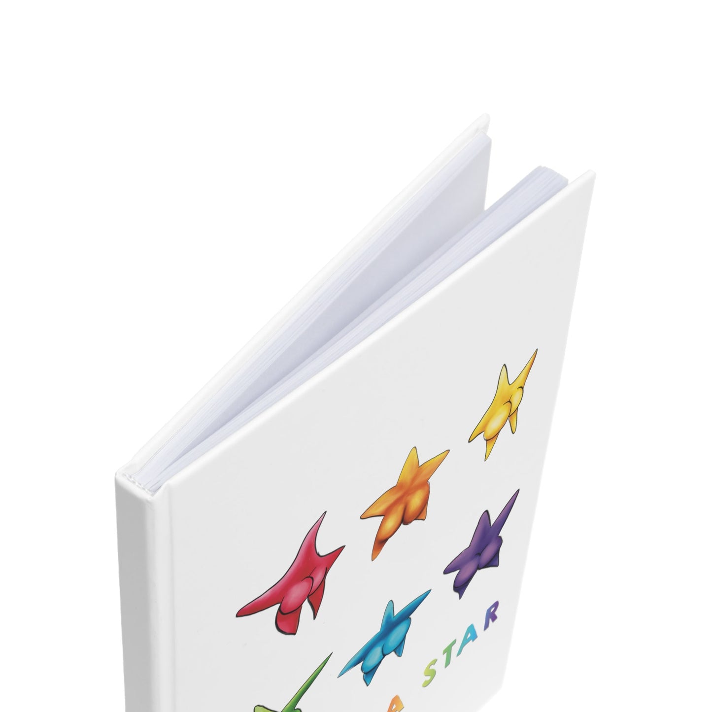 Cute Rainbow Starfish Journal, spiral Bound journal Notebook Cute rainbow pretty Funny Booty Starfish Art Journal Cute Funny Pretty