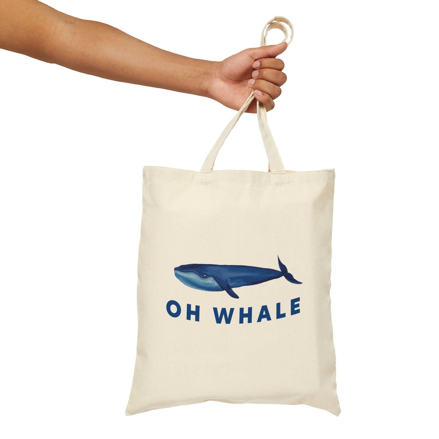 Cute Pretty Blue Whale Tote, Cotton Canvas Tote Bag, Reusable Cotton tote bag, Big Blue Whale Art Tote bag, Cute Pretty illustrations,