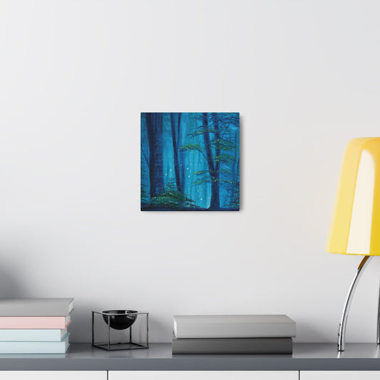 Pretty Enchanted Forest Oil Painting Gallery Canvas Print, Art Print Canvas Gallery Art, Cottagecore art print, Forest aesthetic, Forest ARt