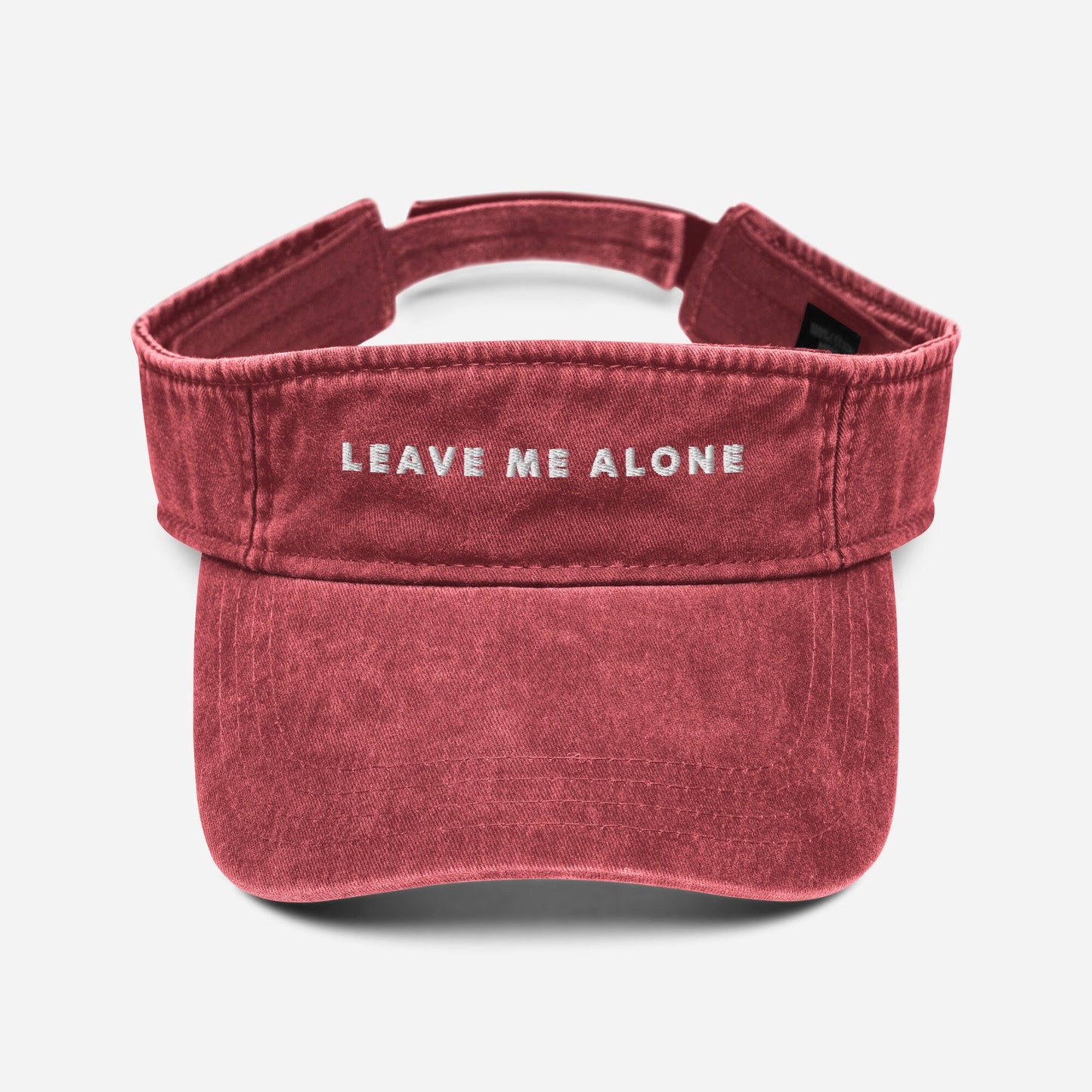 Leave Me Alone Denim visor, Funny Hat Sarcastic Hat, Honest Hat for Impatient anti social people, Visor Funny Cute Hat, Joke Hat for Men