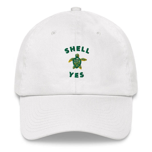 Dad hat Shell Yes, Turtle Pun cute funny Hat, Summer cap baseball hat trendy embroidered hat, Turtle Lover Gift Pun, cute Baby turtle Hat