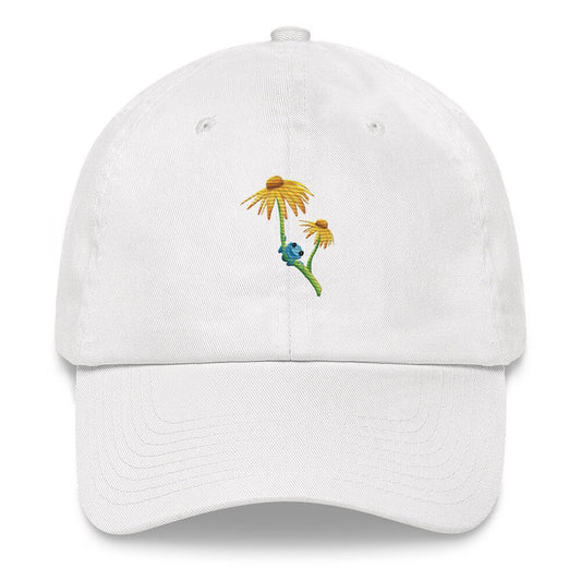 Cute Funny Frog on Flower Pretty Embroidered Hat, Summer Frog Lover hat, Gift for frog lover, Frog Aesthetic, Mushroom frog, flower summer