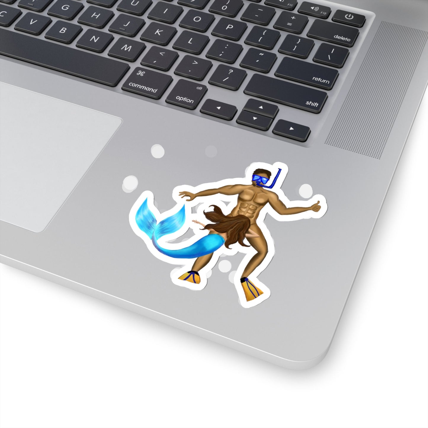 Funny Sticker Cute Mermaid, Mermaid Sticker Head Funny Underwater Art, vinyl sticker for computer laptop, Joke NSFW Sticker, Hilarious art