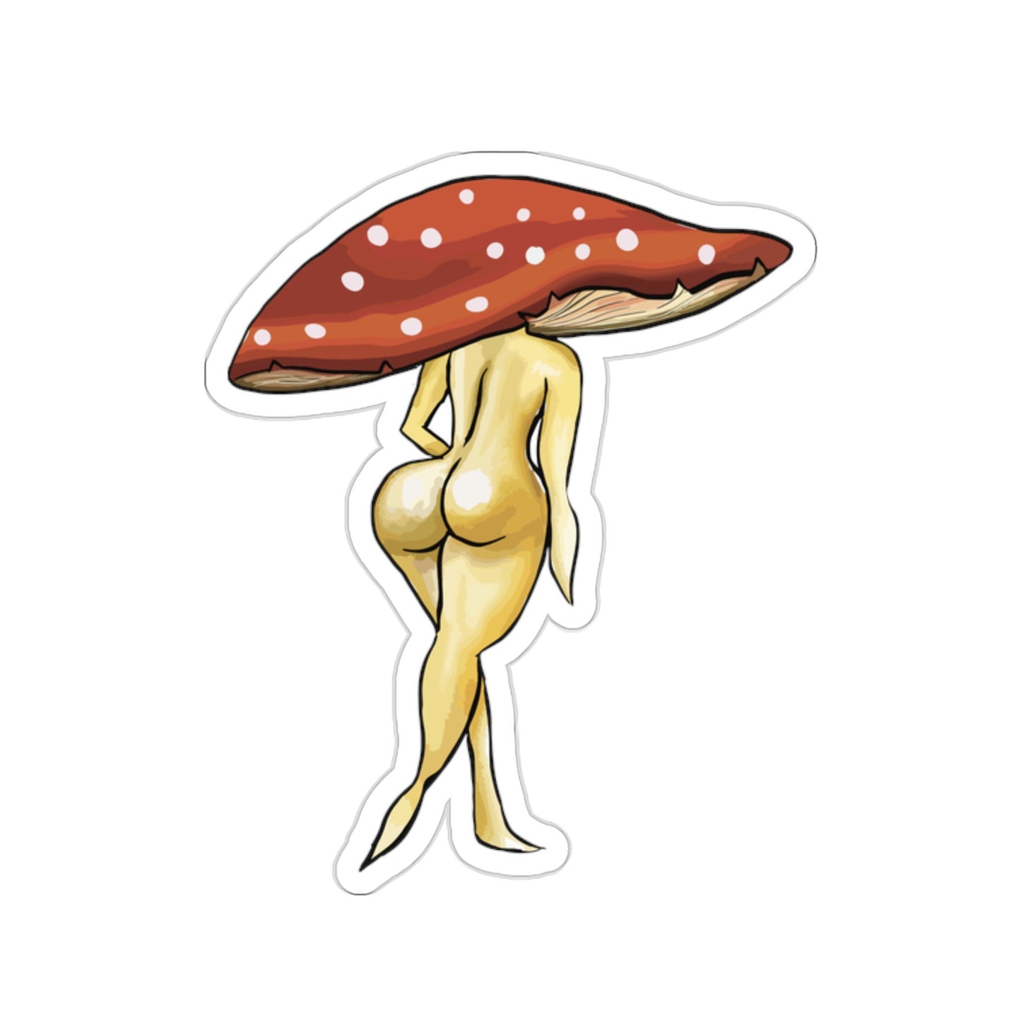 Red Sexy Mushroom Sticker, funny Sticker Mushroom, Mushroom art cute, Pretty Sexy Anime Sticker, NSFW Art