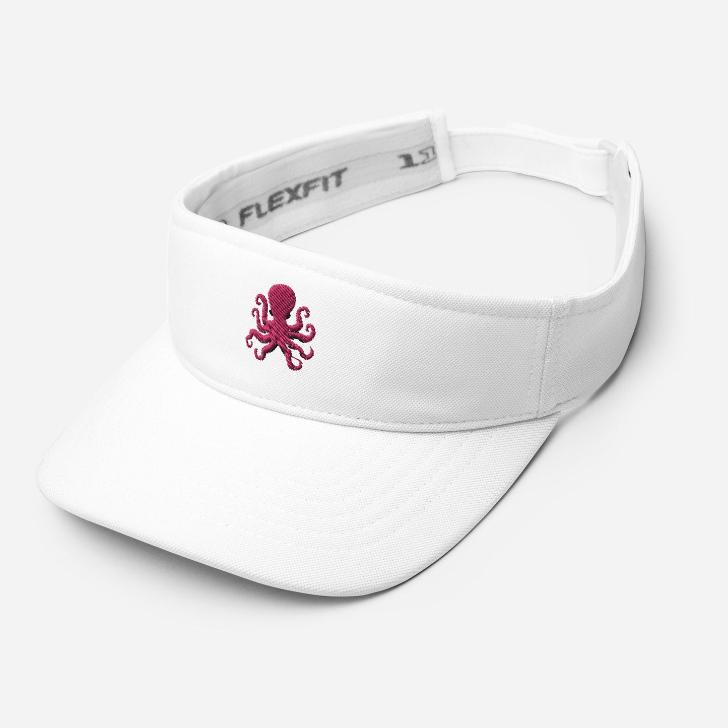 Cute Pink Octopus Embroidered Visor