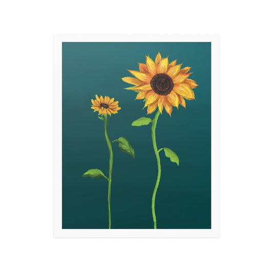 Sunflower Satin Poster Art Print, Flower Shop Pretty Art Print, Sunflower Art Print Poster Satin Art Poster Cute Pretty Flower Lover, Nature