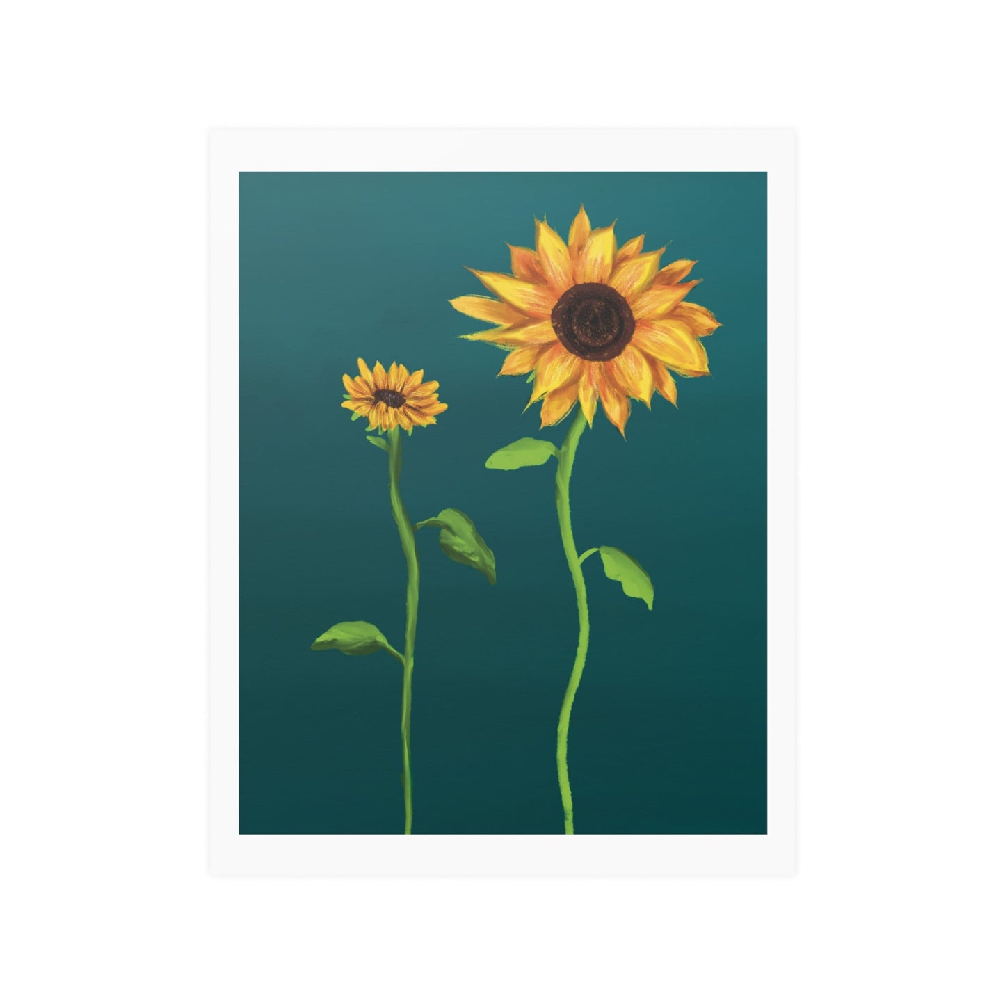 Sunflower Satin Poster Art Print, Flower Shop Pretty Art Print, Sunflower Art Print Poster Satin Art Poster Cute Pretty Flower Lover, Nature