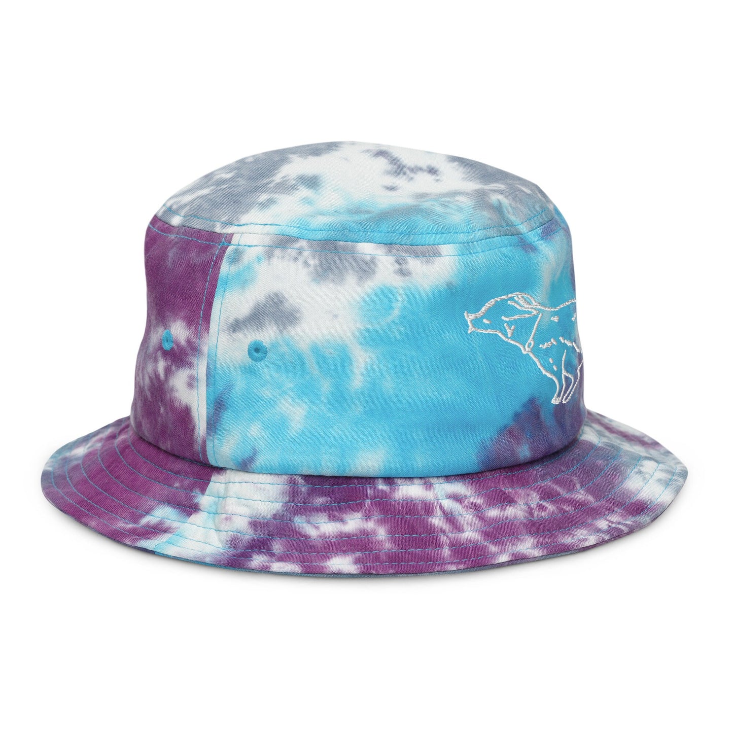 Funny Dog Pooping Bucket Hat Cute, Tie Dye Colorful Bucket Hat