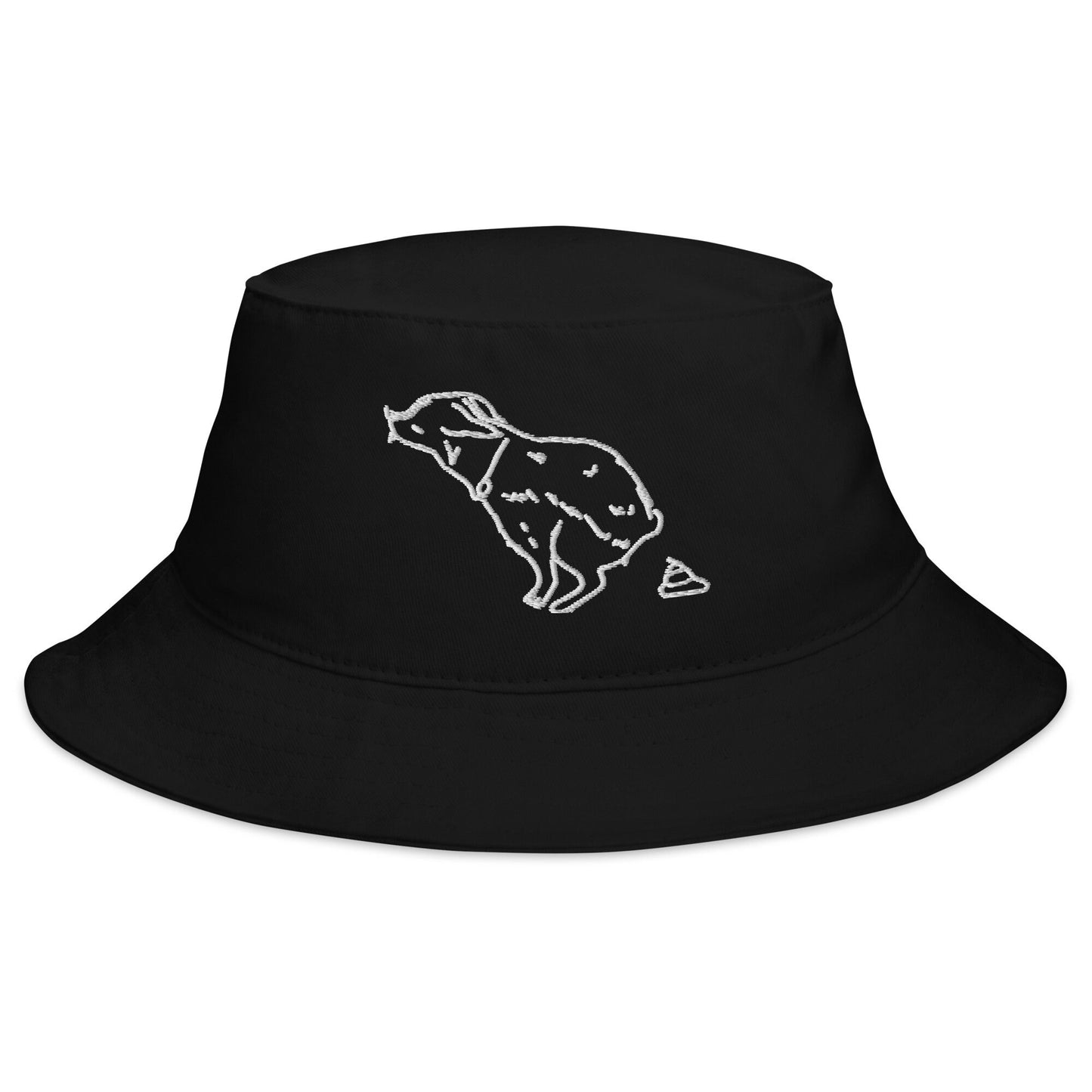 Funny Dog Pooping Embroidered Bucket Hat