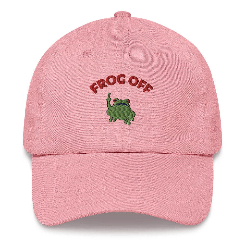 Cute Frog Off Dad hat, Funny Frog Off Frog Lover Gift, Summer hat, Sarcastic funny hat, Frog Lover Gift Hat, cute Frog Pun, embroidered frog