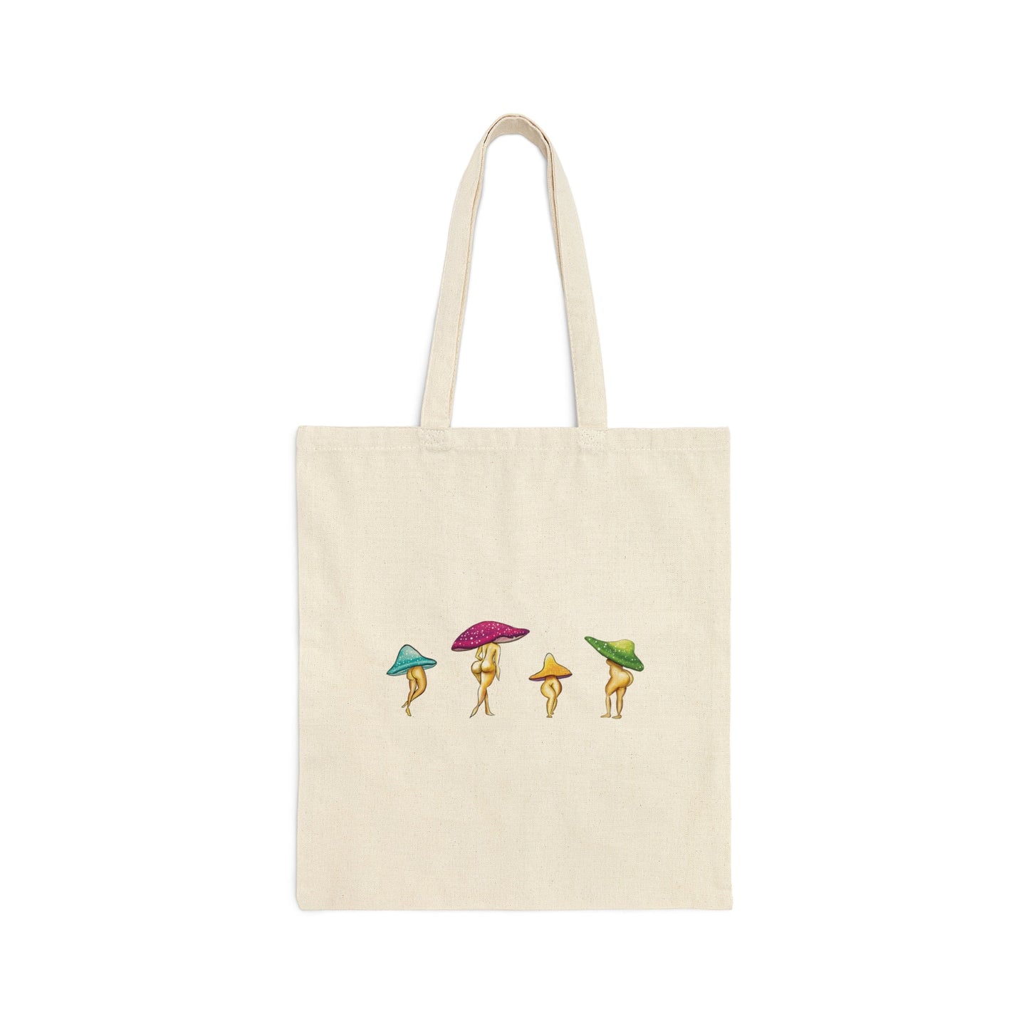 Cute Funny Mushroom Tote Bag, Reusable cotton Canvas Tote Bag, Mushroom Lover, Mushroom Gift, Trendy Funny Mushroom Lady Art Cute