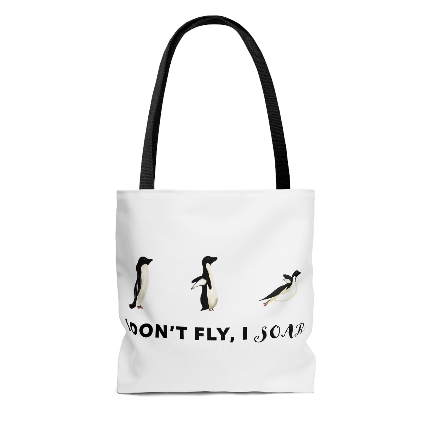 Cute Funny Tote Penguin Bag, I Soar Cute Tote Bag, Penguin Lover Cute Funny Bag, penguin lover gift, funny penguin tote