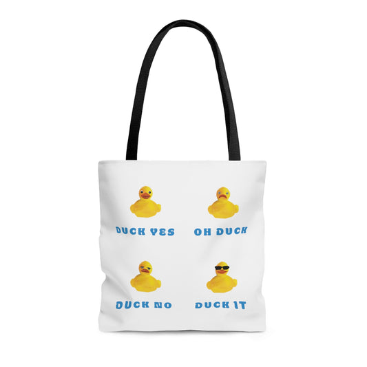 Cute Funny Duck It Tote Bag, Duck Pun, Silly Sarcastic Cute Tote Bag, Funny Silly duck Pun Tote Bag, Reusable tote bag cute