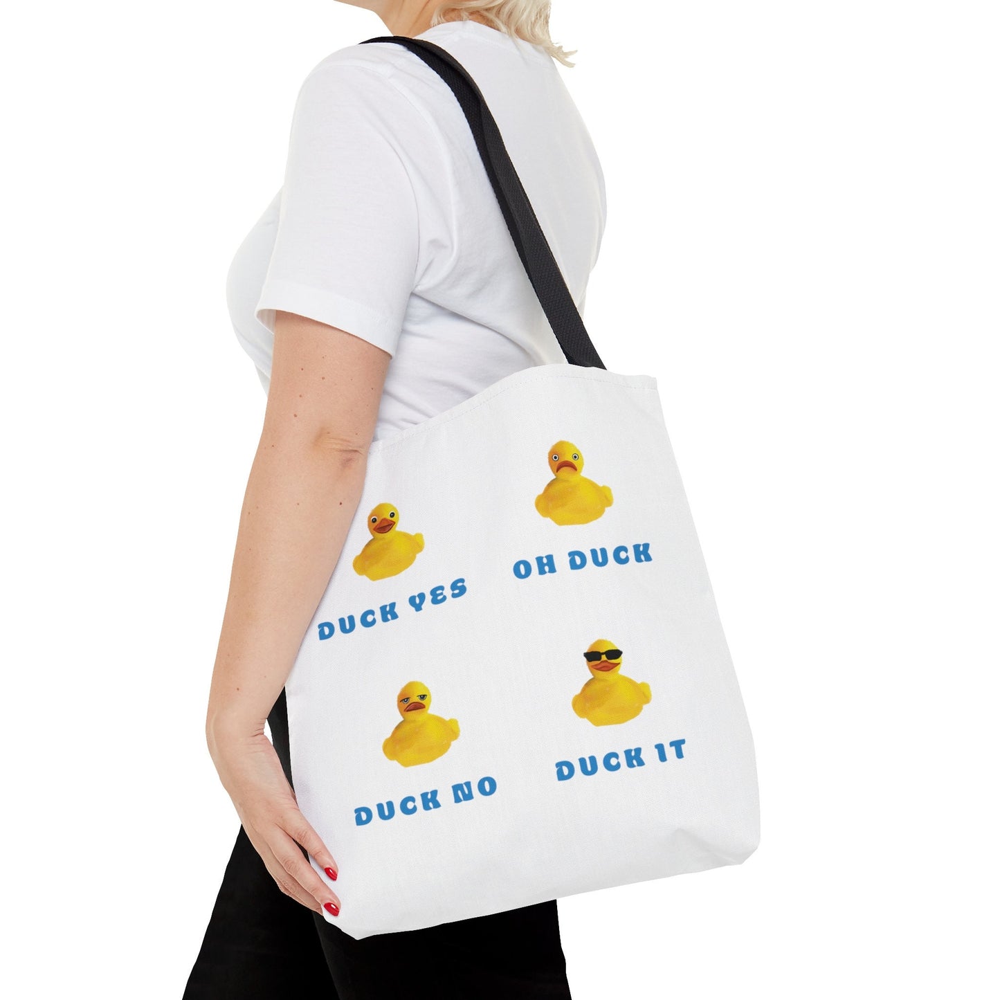 Cute Funny Duck It Tote Bag, Duck Pun, Silly Sarcastic Cute Tote Bag, Funny Silly duck Pun Tote Bag, Reusable tote bag cute